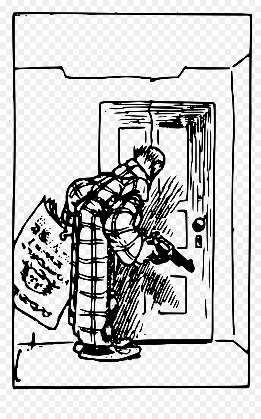 Man Door Gun Clip Arts - Clip Art, HD Png Download - cartoon gun png