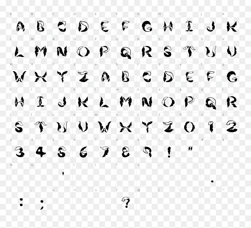 Jungle Leaves Character Set - Fonts, HD Png Download - jungle leaves png