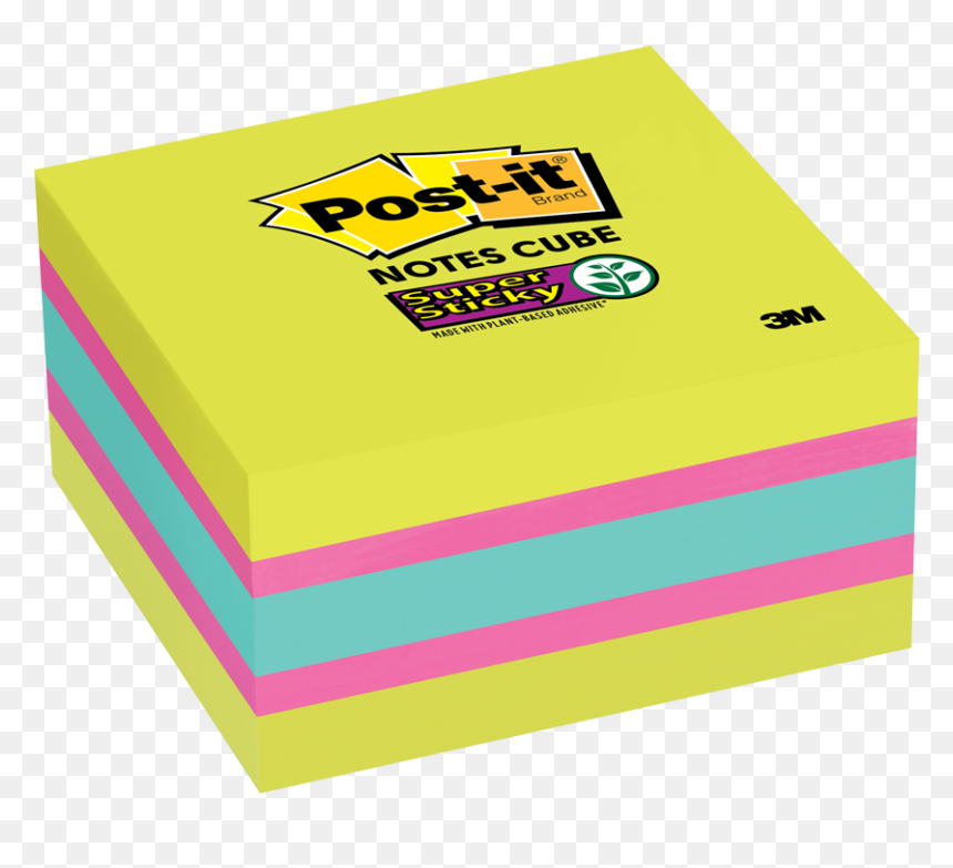 Post-it Super Stickey Notes Cube - Post It Notes, HD Png Download - post it notes png