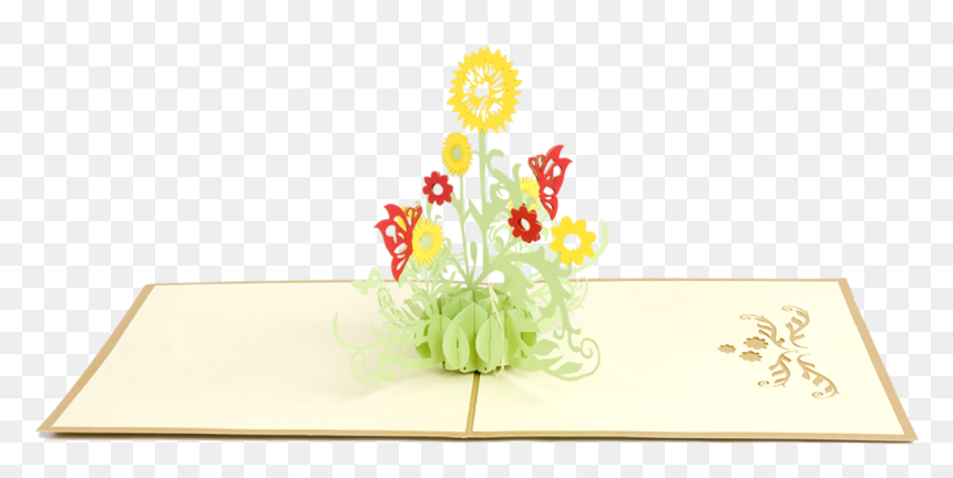Garden Dandelions Paper Pop Card - Bouquet, HD Png Download - champagne popping png