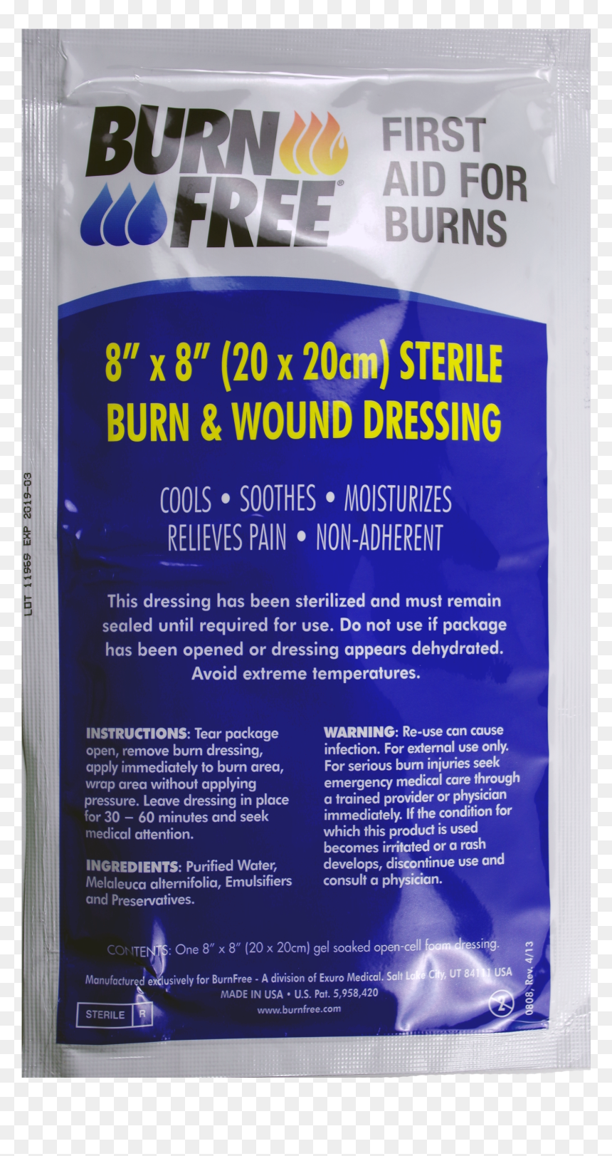 Burn Free Sterile Burn & Wound Dressing, HD Png Download - burned paper png