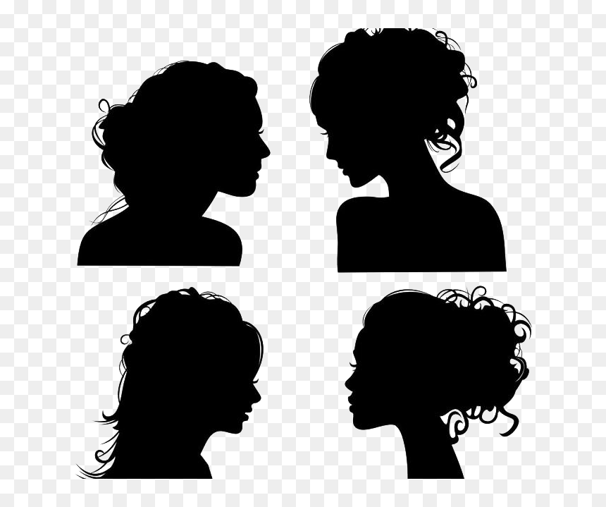 Royalty-free Face Woman Clip Art - Head Silhouette Woman Free, HD Png Download - head silhouette png
