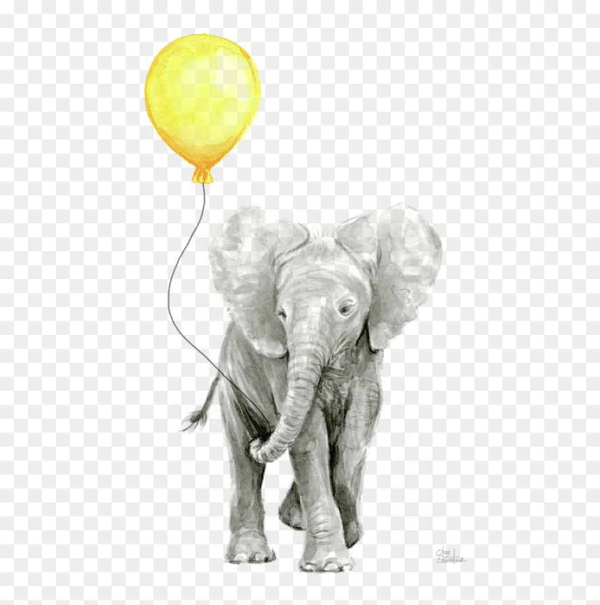 Free Png Download Click And Drag To Re Png Images Background - Baby Elephant Art, Transparent Png - baby elephant png