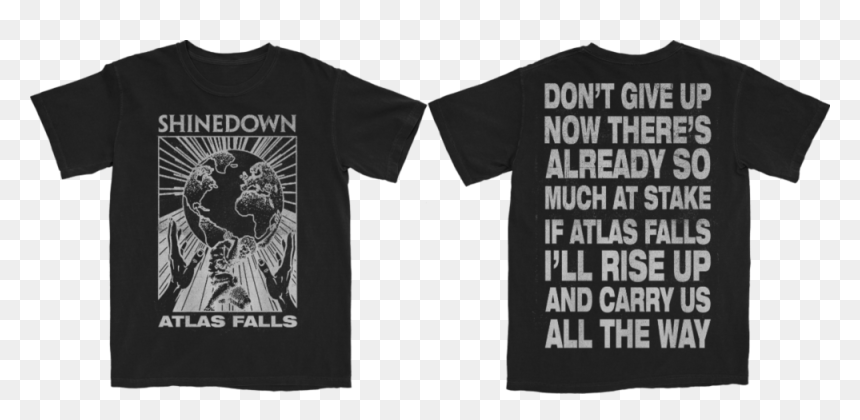 Shinedown Partners With Direct Relief To Donate All - Shinedown Atlas Falls, HD Png Download - white t-shirt png