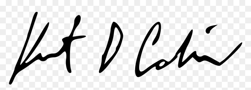Firma De Kurt Cobain - Nirvana Kurt Cobain Signature, HD Png Download - kurt cobain png