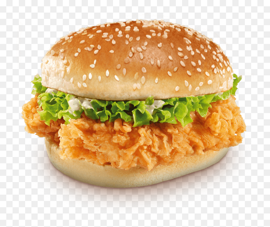 Double Crunch Burger Kfc, HD Png Download - kfc png
