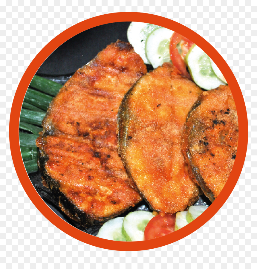 4 King Fish Pieces, Medium To Large Size Thinly Cut - King Fish Fry Goa, HD Png Download - fish fry png