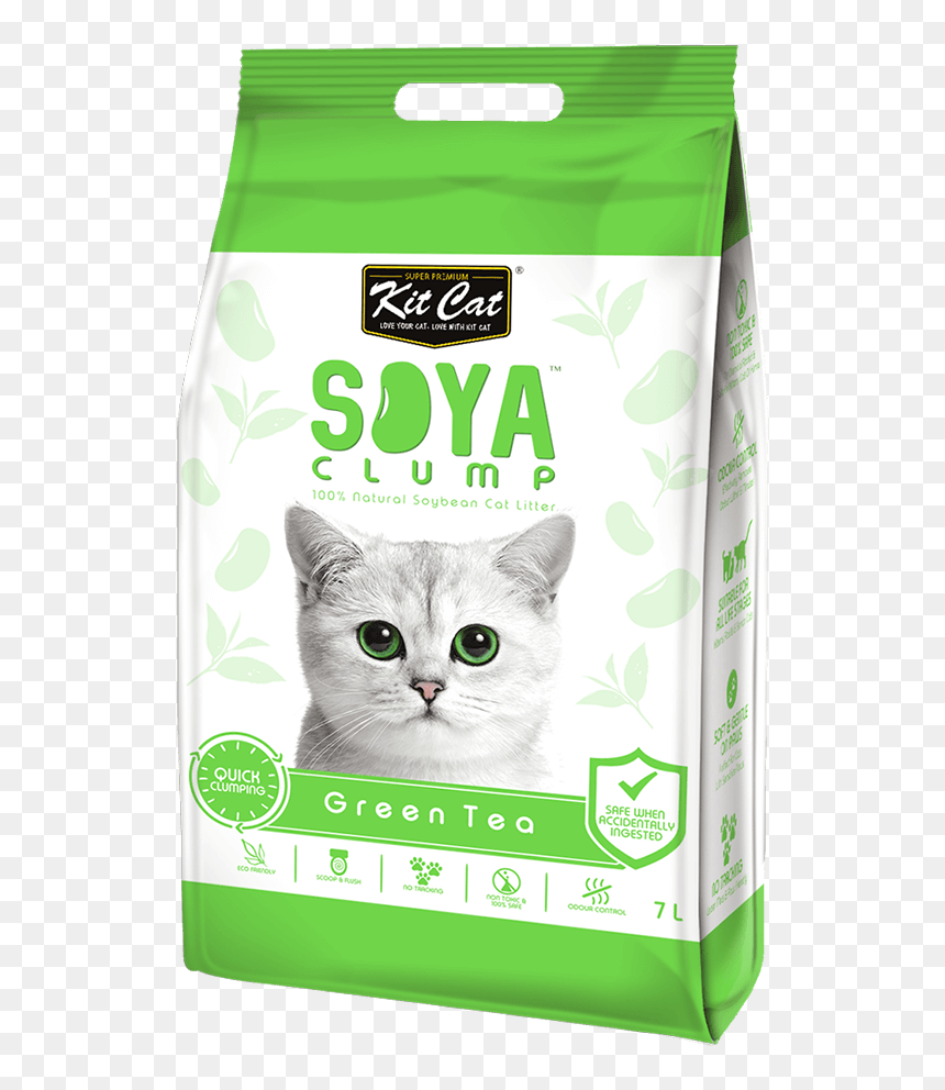 Kit Cat Soya Clump Soybean Litter - Kitcat Soya Clump Green Tea, HD Png Download - green tea png