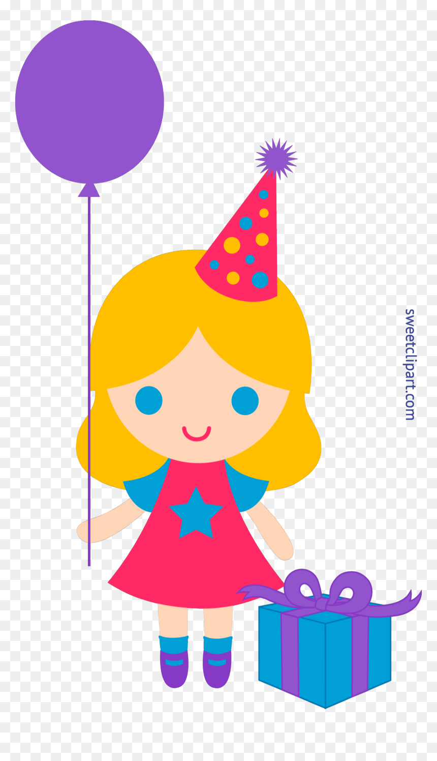 Birthday 2 With Boy Crown Clipart Jpg Royalty Free - Happy Birthday Girl Clipart, HD Png Download - birthday hat transparent png