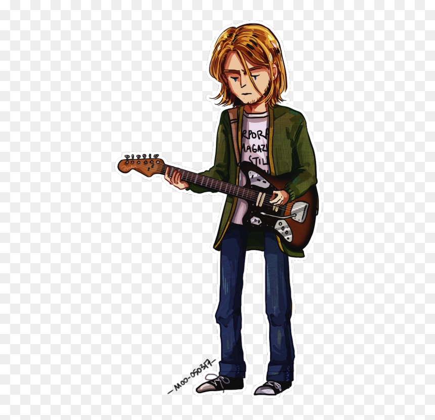 Might Make This Into A Sticker Idk - El Guitar Kurt Cobain, HD Png Download - kurt cobain png