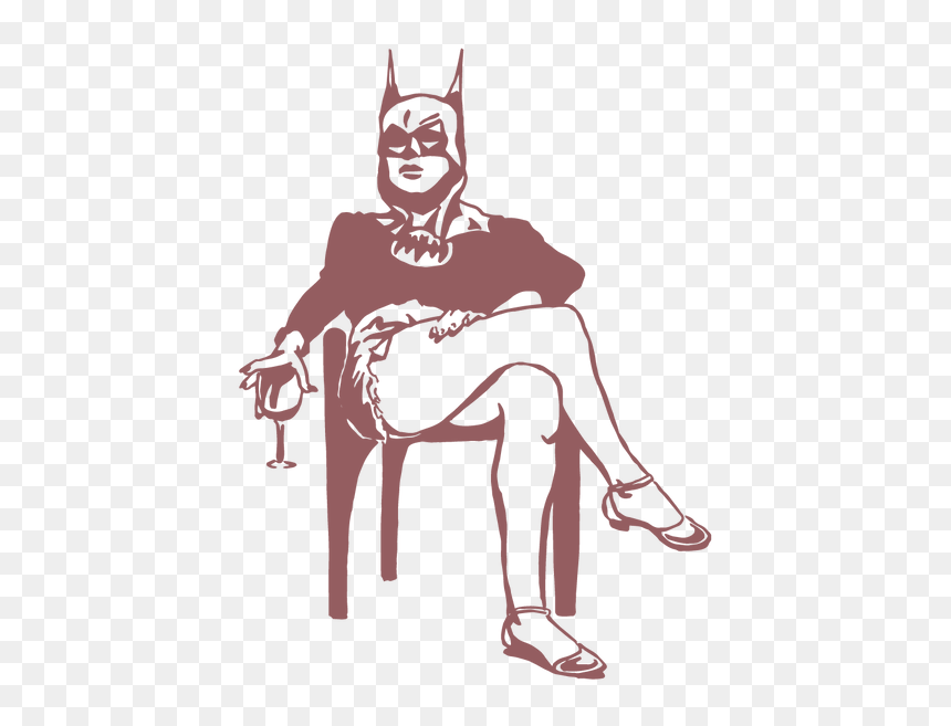 Sitting, HD Png Download - batgirl png