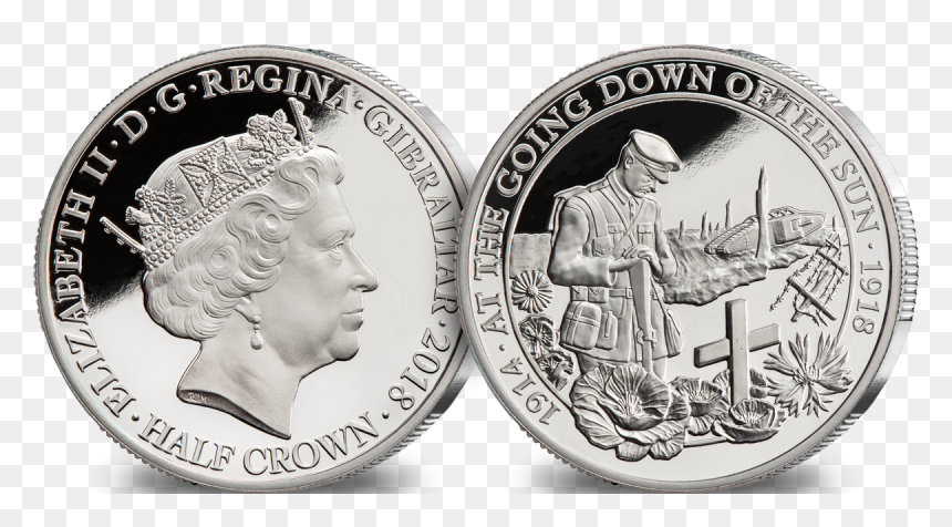 Going Down Of The Sun Half Crown - Royal Mint Free Coin, HD Png Download - half sun png