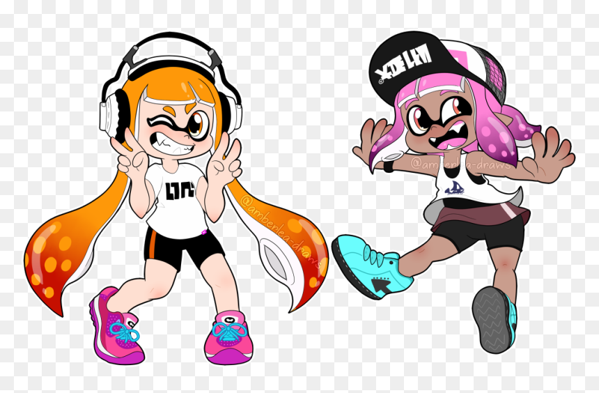 Inkling Girls ♡ - Inkling Girls Orange Inkling Girls Pink, HD Png Download - sexy girls png