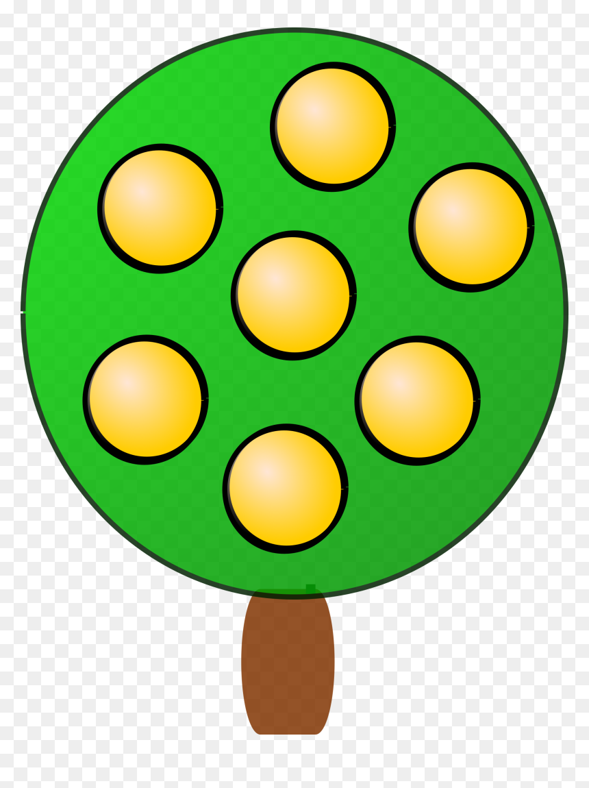 Fruit Tree 4, Yellow Clip Arts, HD Png Download - fruit tree png