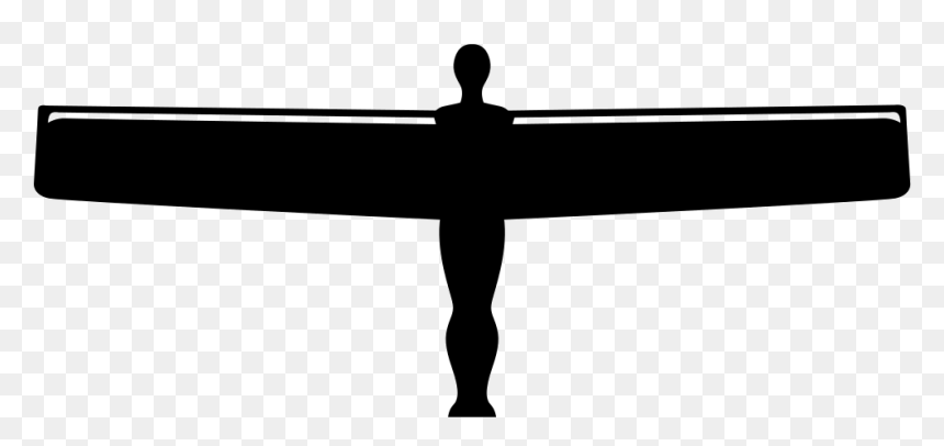 Angel Of The North Gateshead - Vector Angel Of The North Silhouette, HD Png Download - angel silhouette png