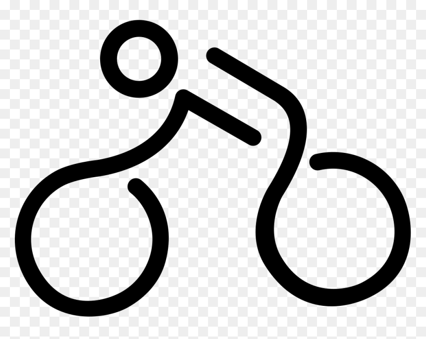 Bicycle Mounted By A Stick Man - Simbolo Bicicleta, HD Png Download - stick man png