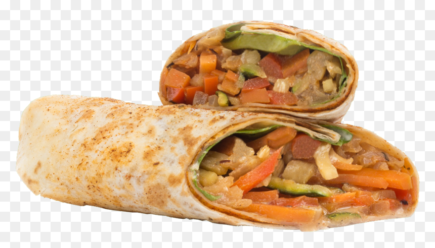 Wrap Vegetal Berenjena, Calabacín, Pimiento, Zanahoria, - Fast Food, HD Png Download - tortilla png