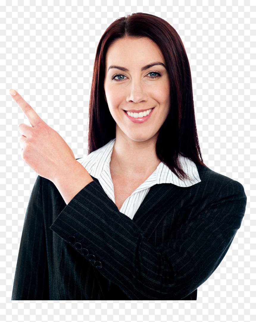 Women Pointing Left Free Commercial Use Png Images - Transparent Background Png Woman Pointing Transparent, Png Download - female png