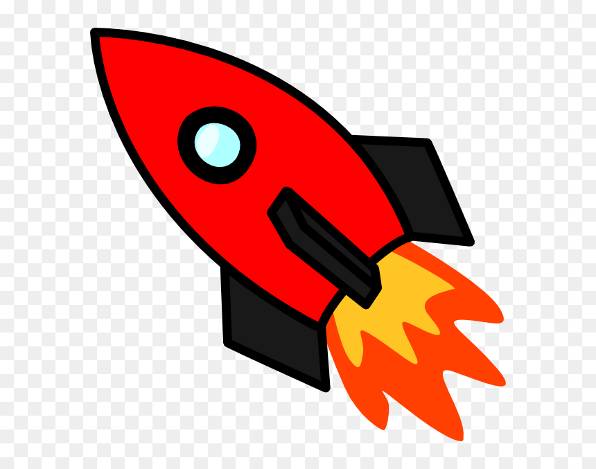 Clip Art At Clker - Red Rocket Clipart, HD Png Download - rocketship png