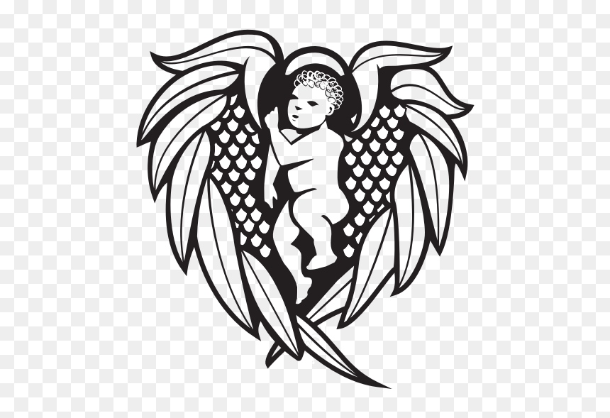 Angel Silhouette Cut File - Angel Art Vector, HD Png Download - angel silhouette png