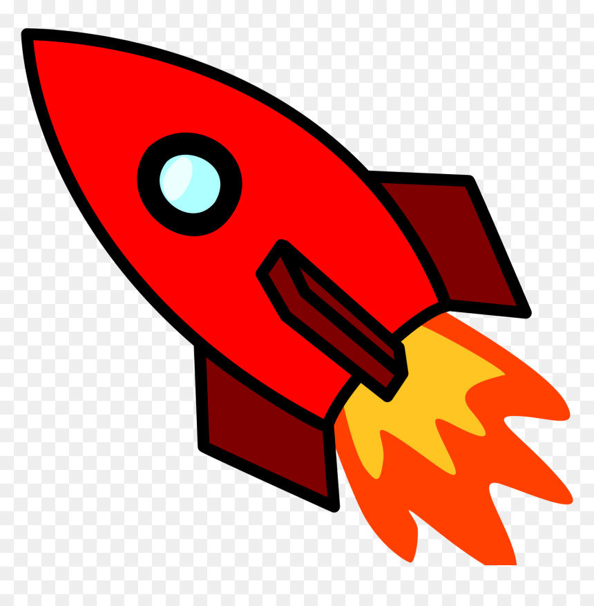 Red Rocket Clipart, HD Png Download - rocketship png