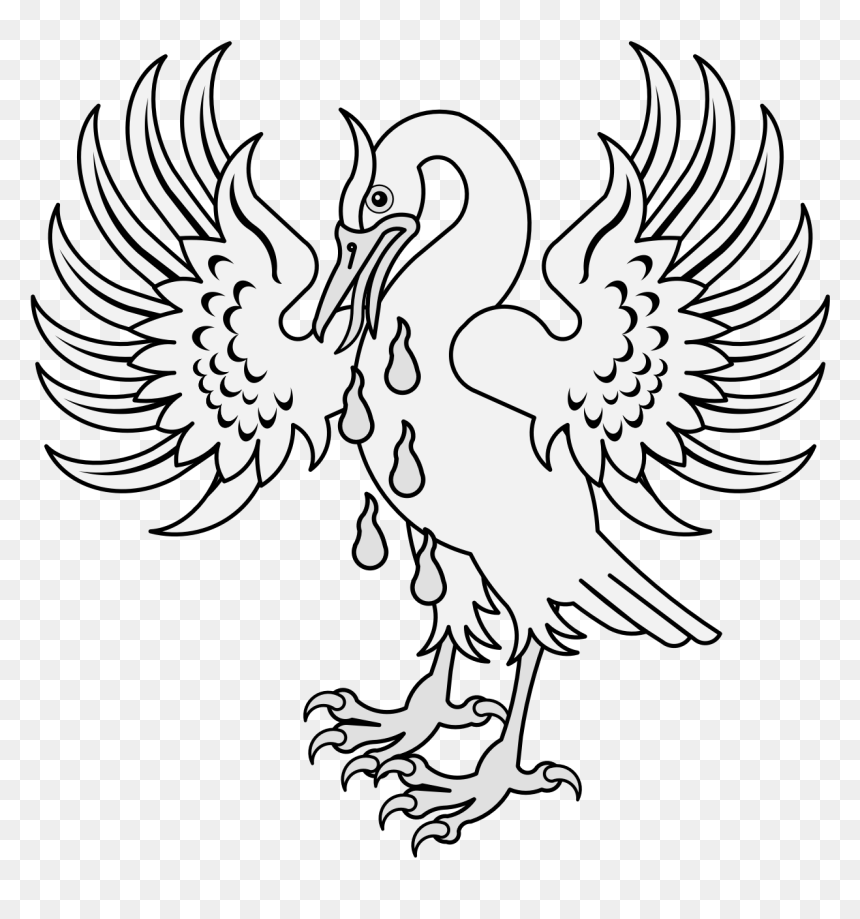 Transparent Pelican Png - Heraldic Pelican, Png Download - pelican png