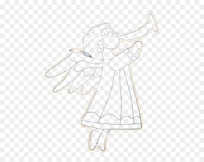 Silhouette Neoled - Cartoon, HD Png Download - angel silhouette png