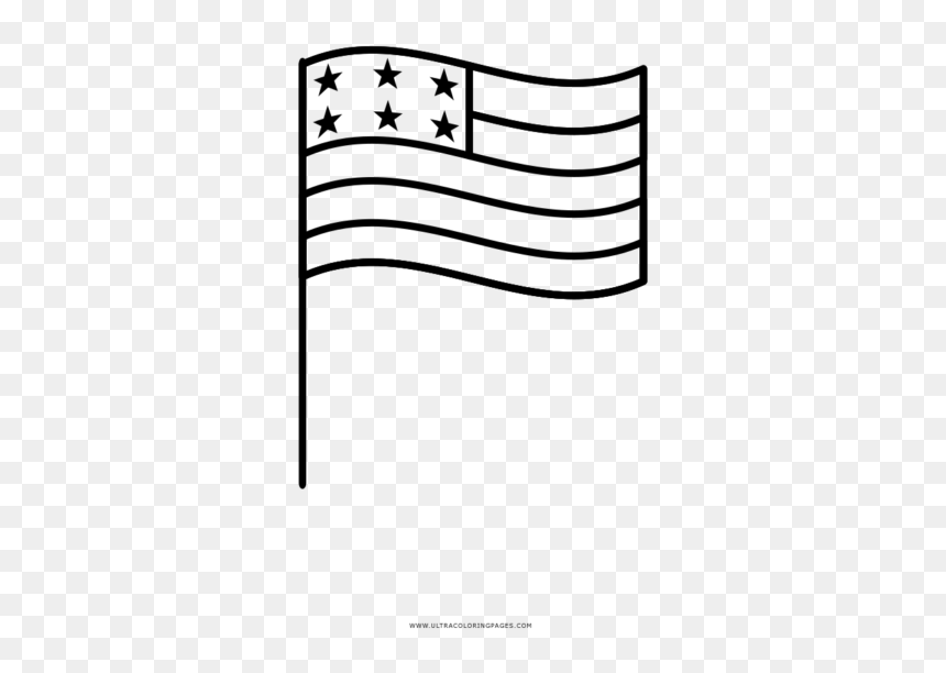 Bandeira Americana Para Colorir, HD Png Download - black and white american flag png