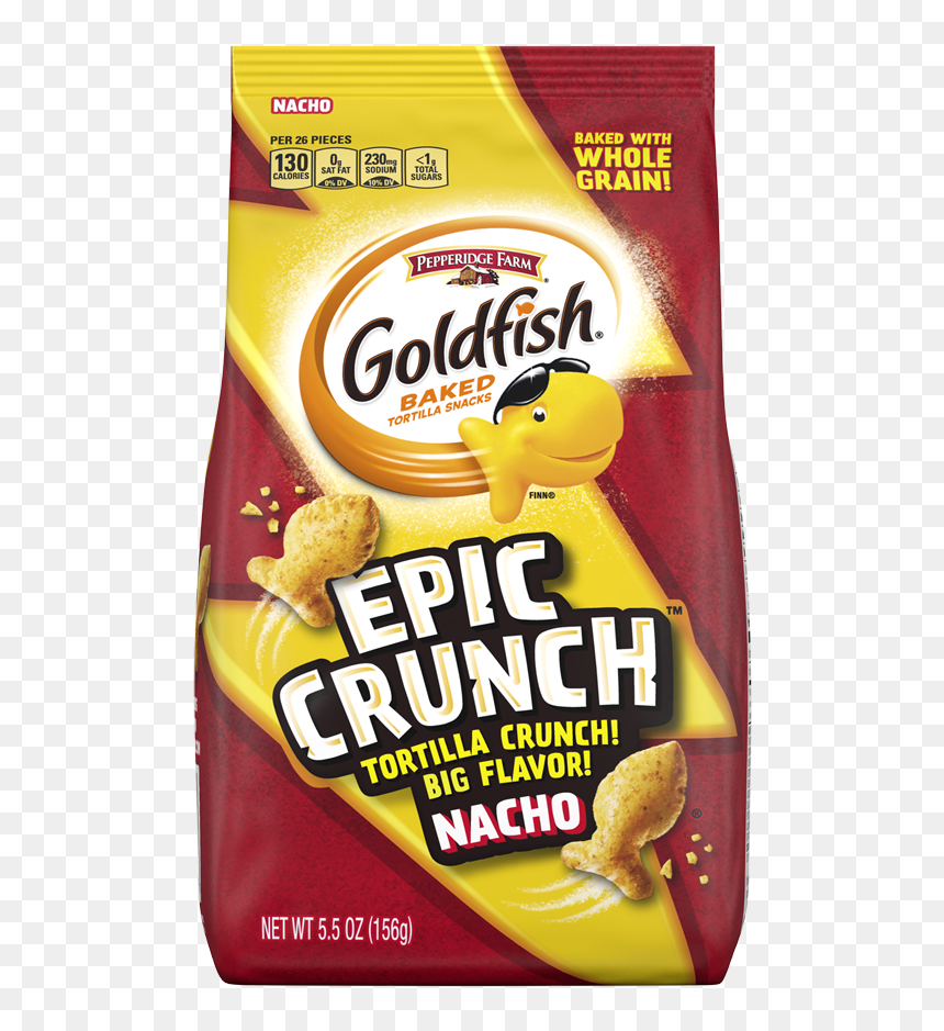 Nacho Tortilla Snacks - Goldfish Epic Crunch Nacho, HD Png Download - tortilla png