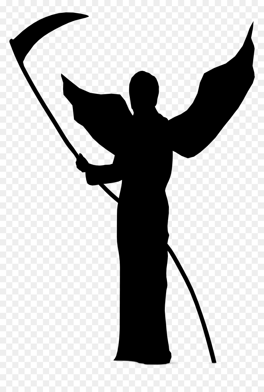 Death Silhouette Png, Transparent Png - angel silhouette png