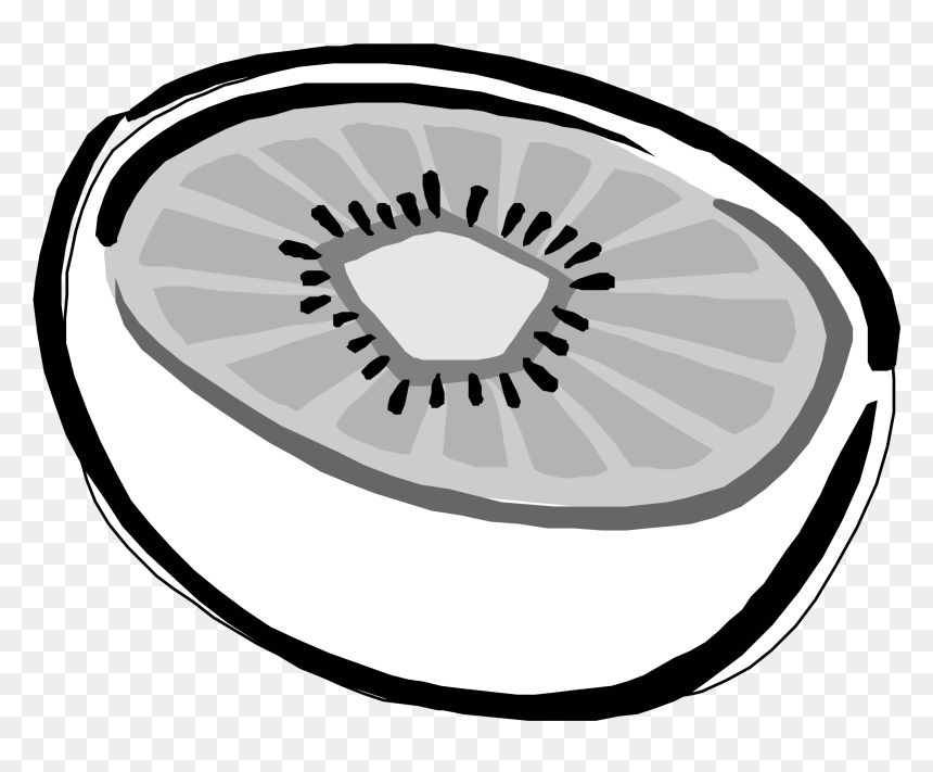 Kiwi Art Black And White Clipart , Png Download - Clipart Kiwi, Transparent Png - half sun png