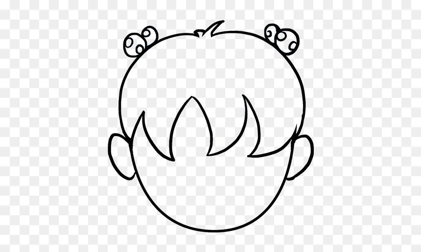 How To Draw Cartoon Hair - Draw Of Hair Easy, HD Png Download - cartoon hair png