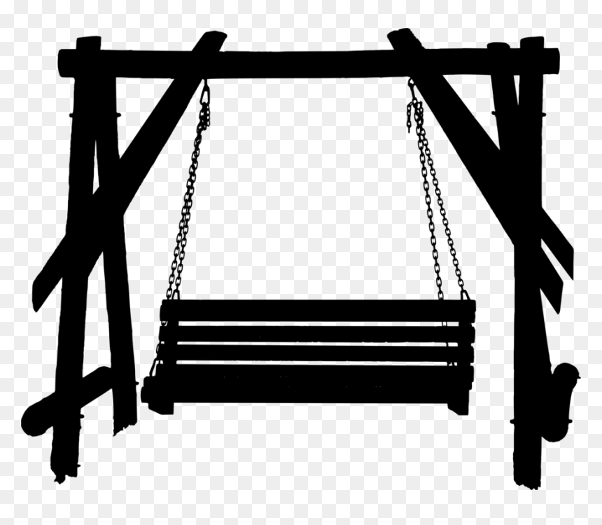 Wooden Swing Silhouette, HD Png Download - zombie silhouette png