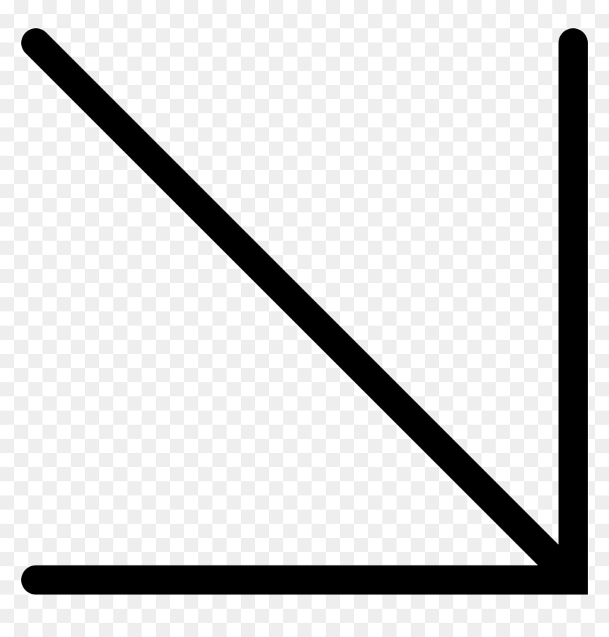 Diagonal Right Arrow Pointing Down, HD Png Download - arrow pointing down png