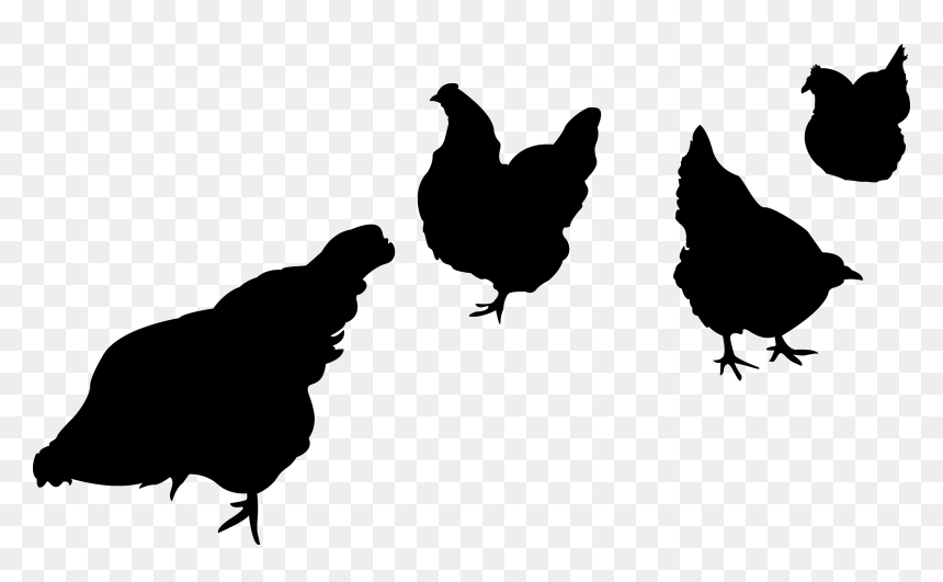 Hen Clipart 2 French - Transparent Farm Animal Silhouette, HD Png Download - hen png