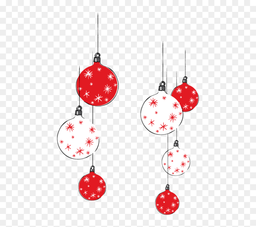 Transparent Christmas Ornament Christmas Christmas - Earrings, HD Png Download - red ornament png