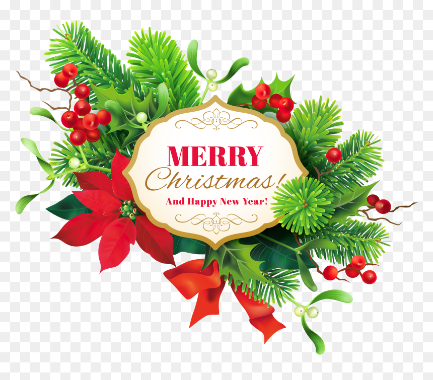 Transparent Merry Christmas And Happy New Year Png, Png Download - merry christmas banner png