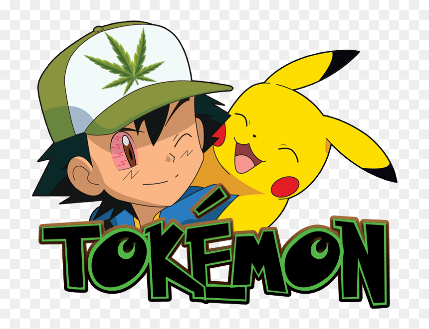 Ash And Pikachu Cartoon, HD Png Download - weed.png