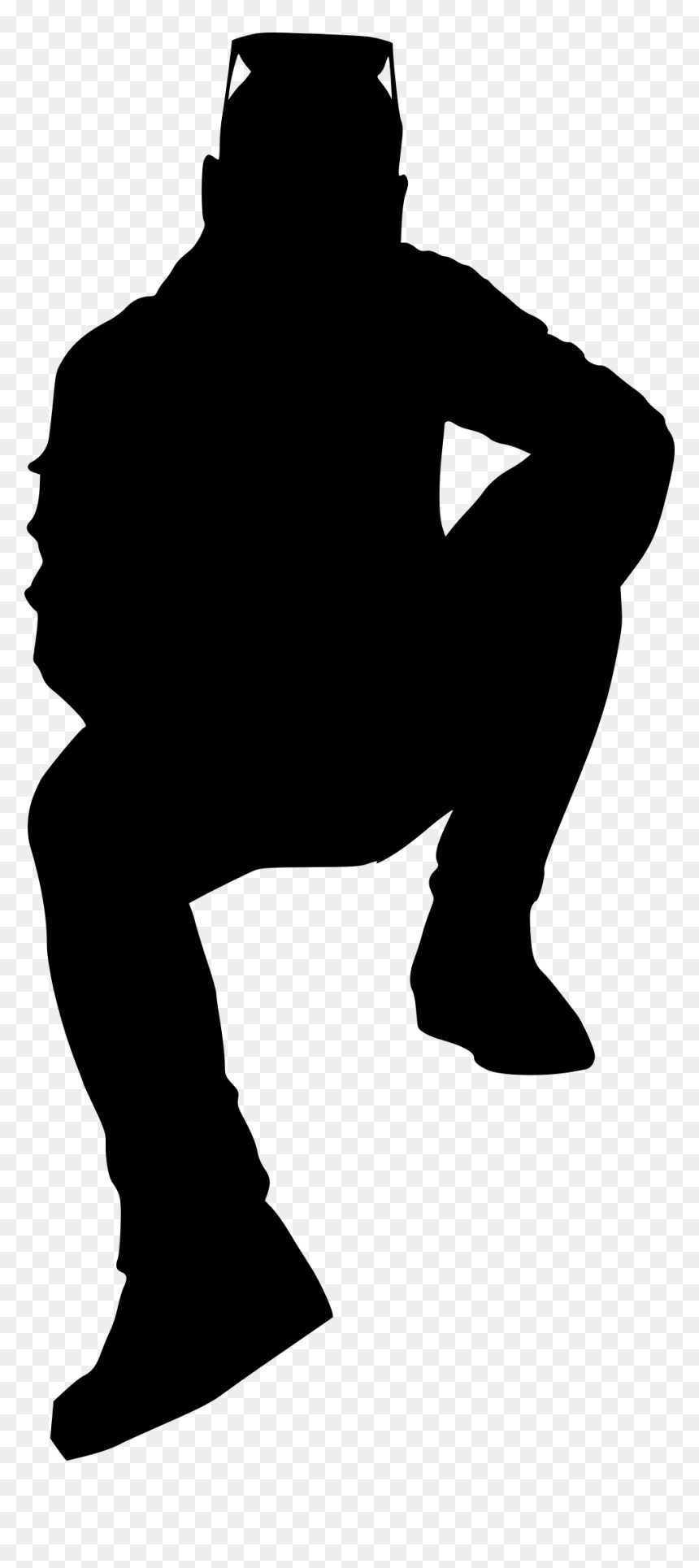Player Silhouette Sitting Png, Transparent Png - silhouette man png