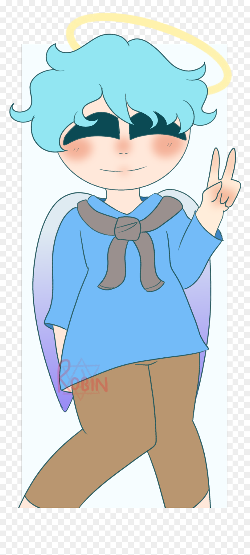Cartoon, HD Png Download - glowing angel halo png
