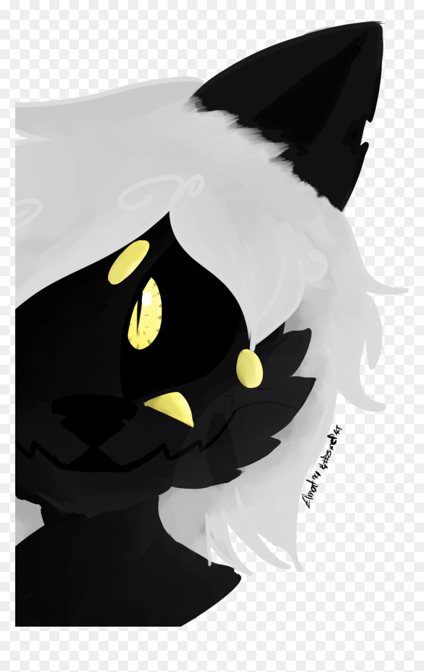 Black Cat - Illustration, HD Png Download - skype icon png