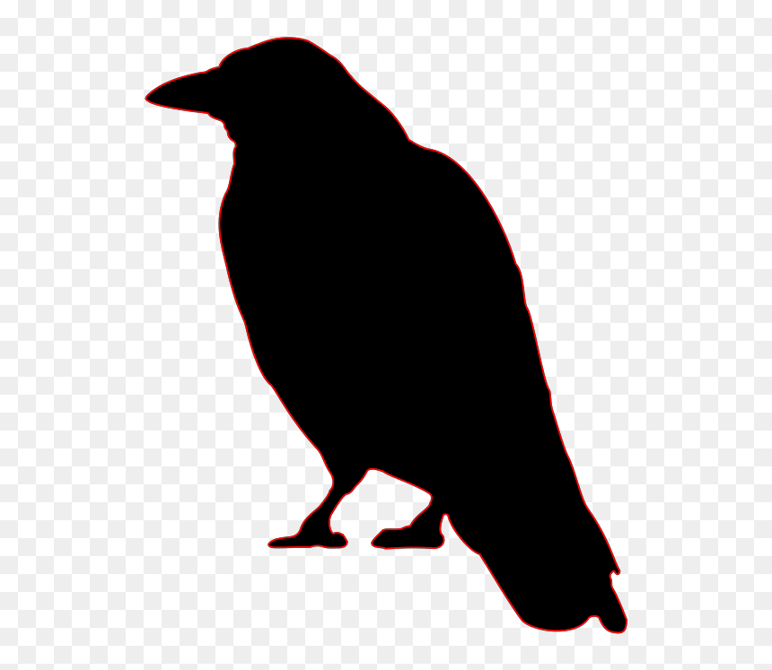 Crow Silhouette Easy, HD Png Download - birds silhouette png