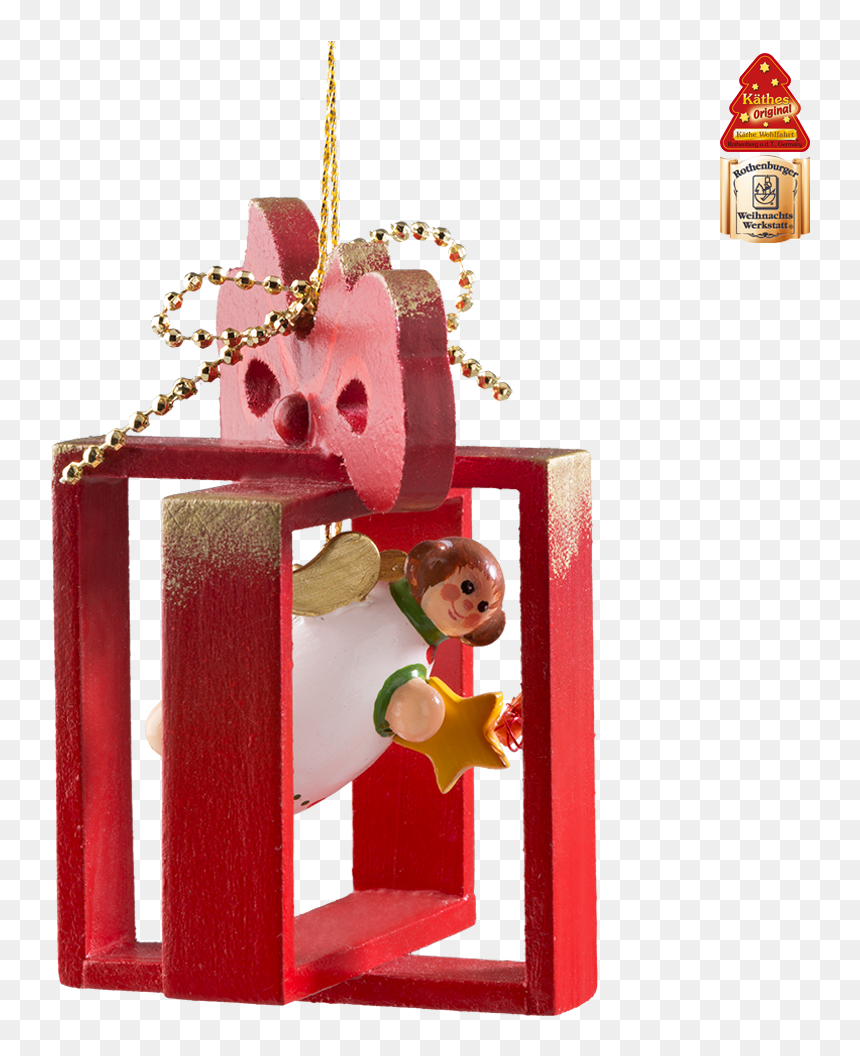Present With Angel, Red - Christmas, HD Png Download - red ornament png