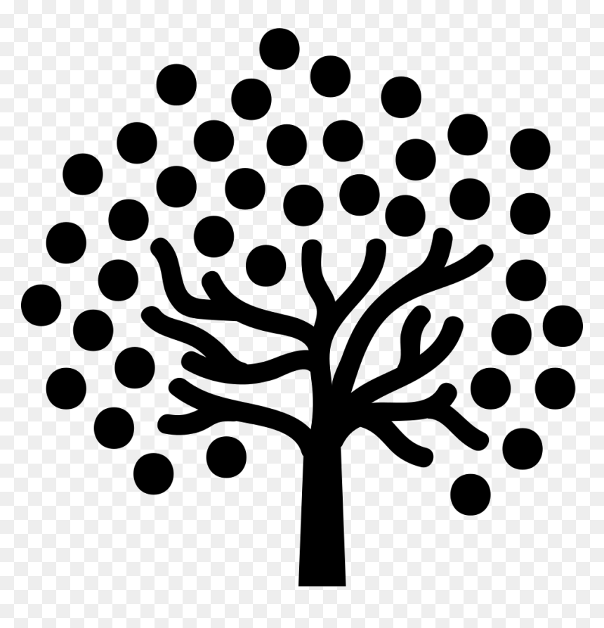 Tree Of Dots Foliage - Tree With Icon Leaves, HD Png Download - foliage png