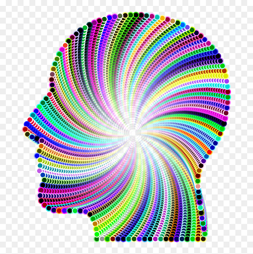 Psychedelic Man Head Silhouette - Psychedelic Man Png, Transparent Png - silhouette man png
