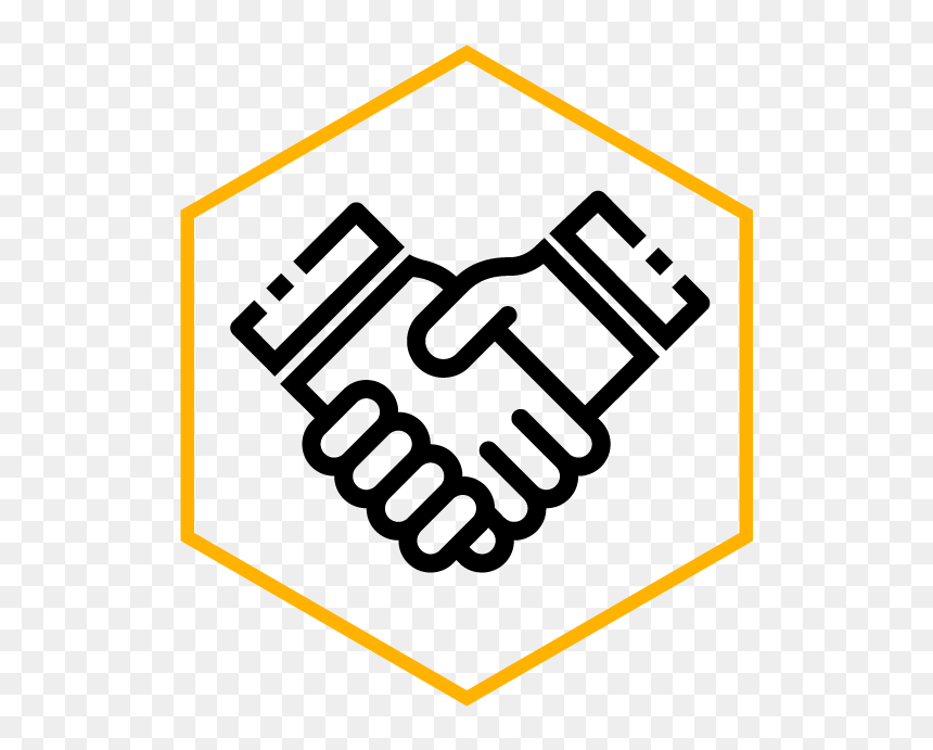 Line Drawing Of Two Hands Shaking - Partner Icon Png, Transparent Png - handshake icon png