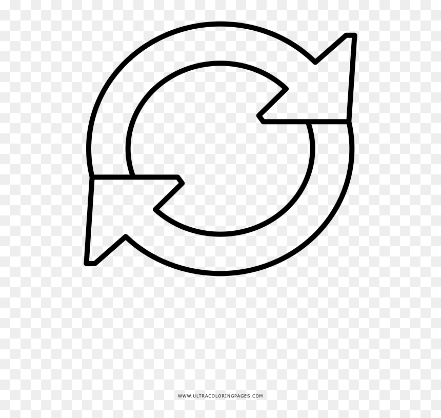 Circle Arrow Coloring Page - Line Art, HD Png Download - circle arrow png