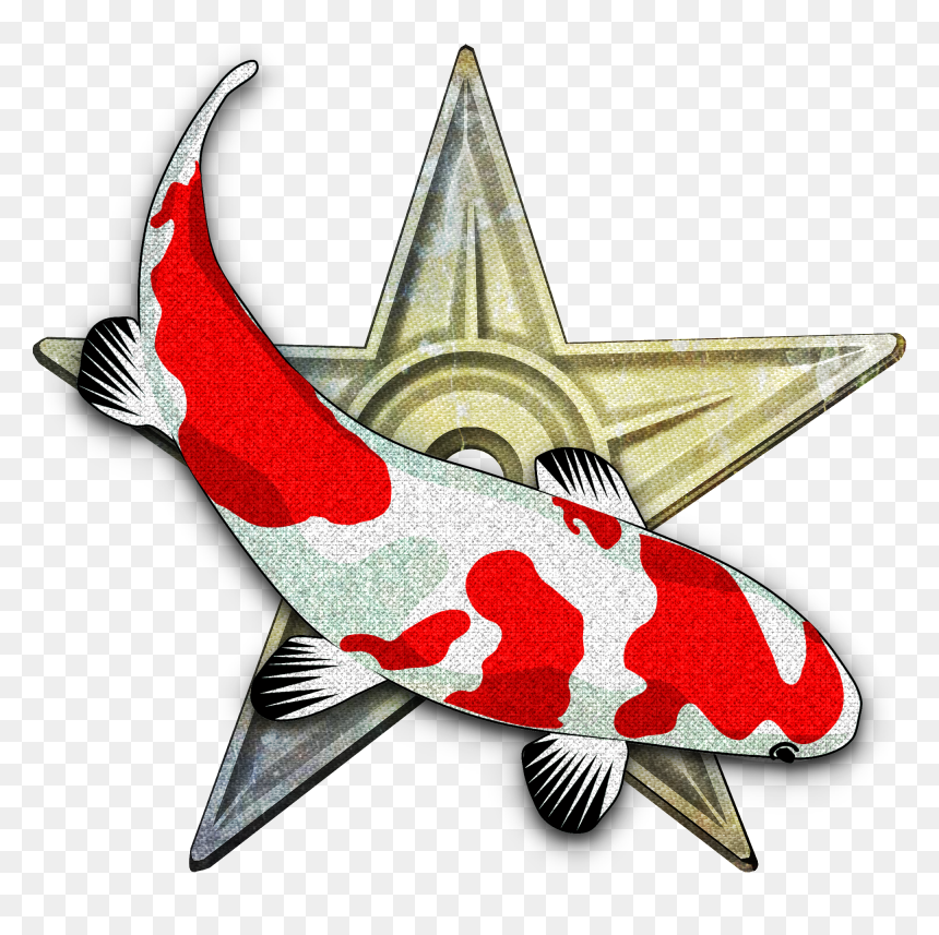 Fish Barnstar - Koi Fish Drawing Cartoon, HD Png Download - fishes png