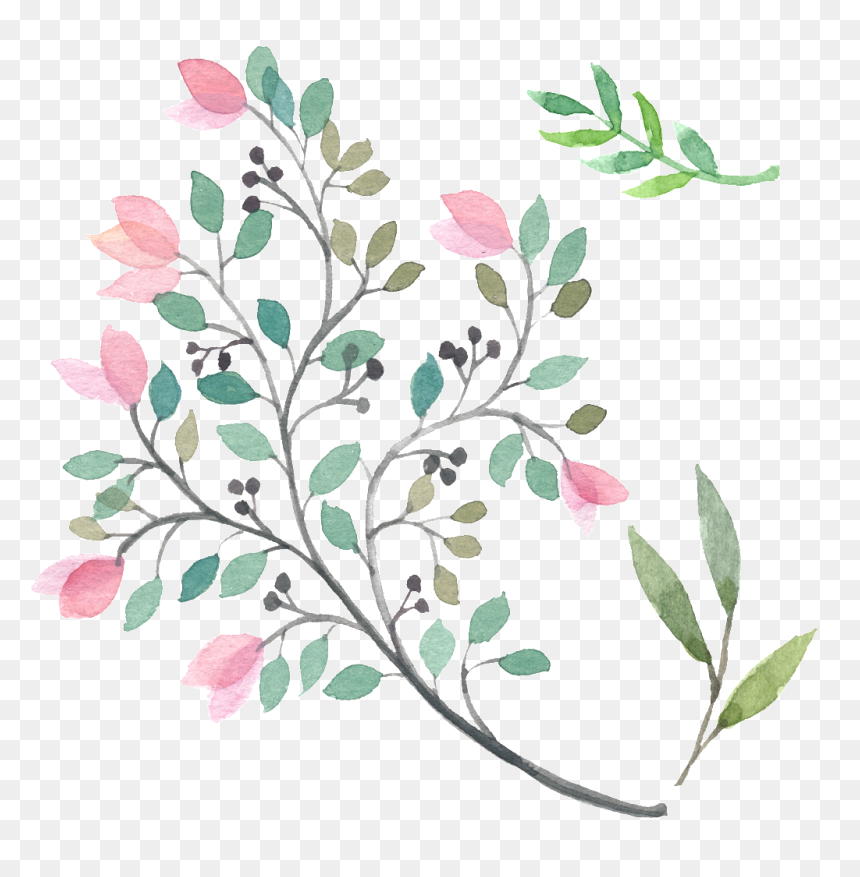 Transparent Foliage Png - Watercolor Painting, Png Download - foliage png