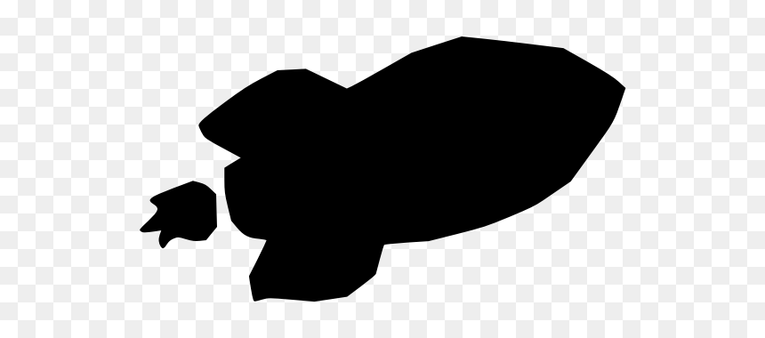 Rocketship Silhouette - Illustration, HD Png Download - rocketship png